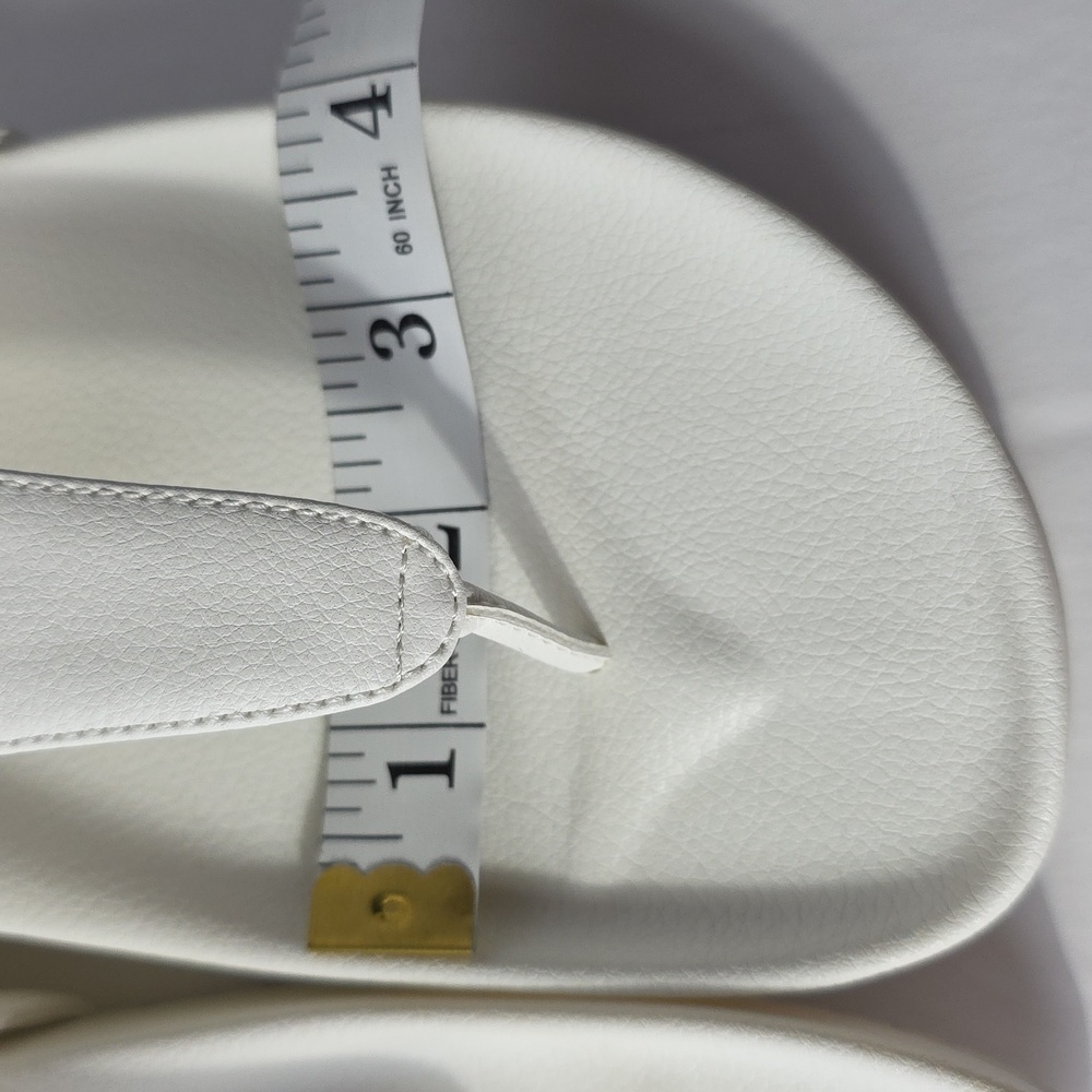 Anne Klein (8.5) iflex White Footbed Sandals - Picture 8 of 10